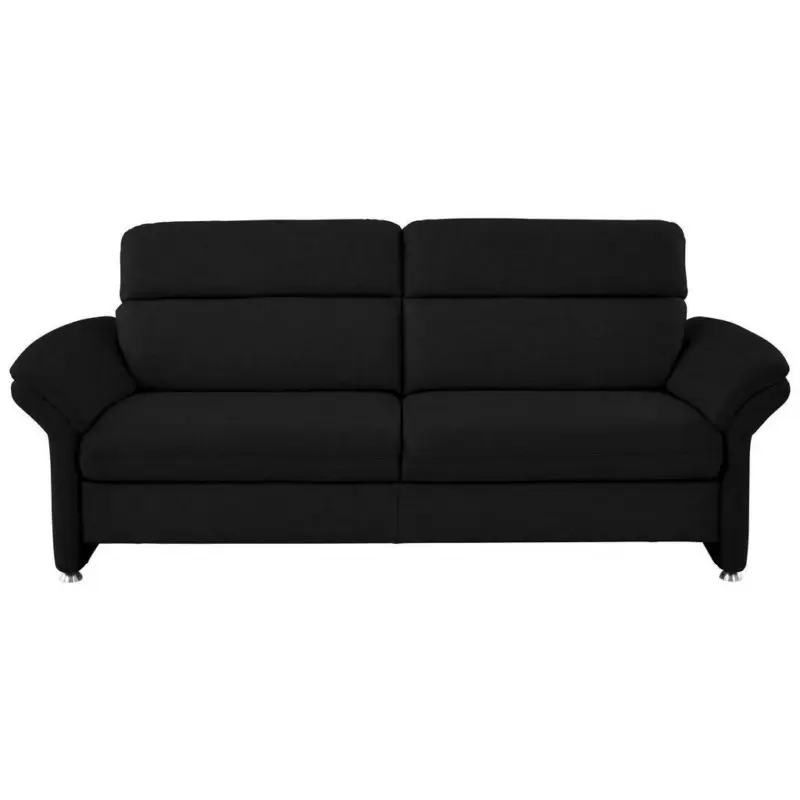 Dreisitzer-Sofa in Leder Schwarz