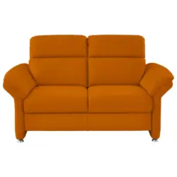 Zweisitzer-Sofa in Echtleder Orange