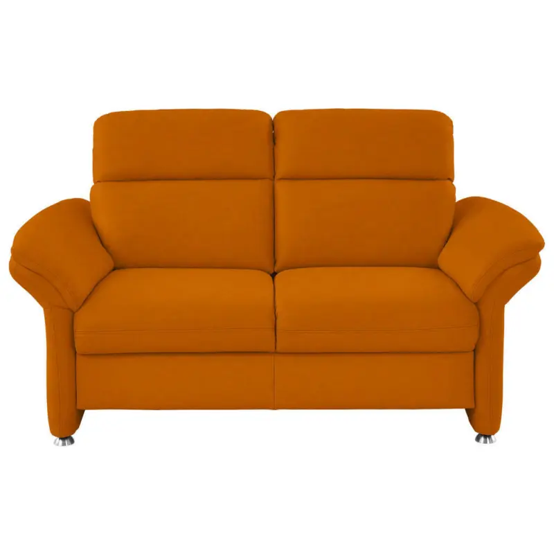 Zweisitzer-Sofa in Echtleder Orange
