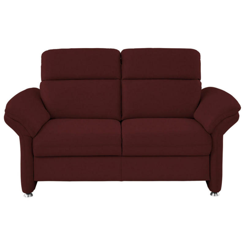 Zweisitzer-Sofa in Echtleder Brombeere