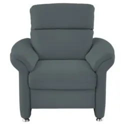 Sessel in Echtleder Blau, Grau