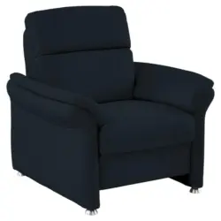 Sessel in Echtleder Dunkelblau