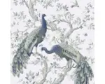 Hornbach Vliestapete 113397 Laura Ashley Belvedere Pfau Beige Blau