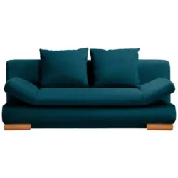 Schlafsofa in Webstoff Petrol