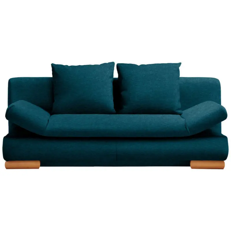 Schlafsofa in Webstoff Petrol