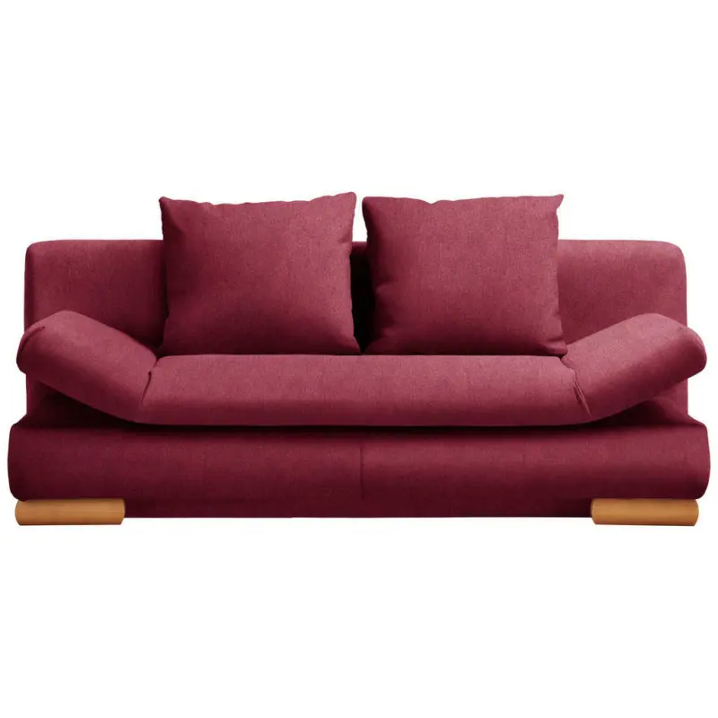 Schlafsofa in Webstoff Bordeaux