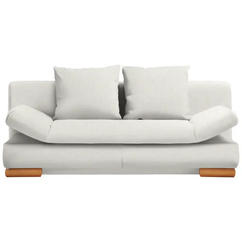 Schlafsofa in Webstoff Weiß