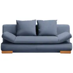 Schlafsofa in Webstoff Blau