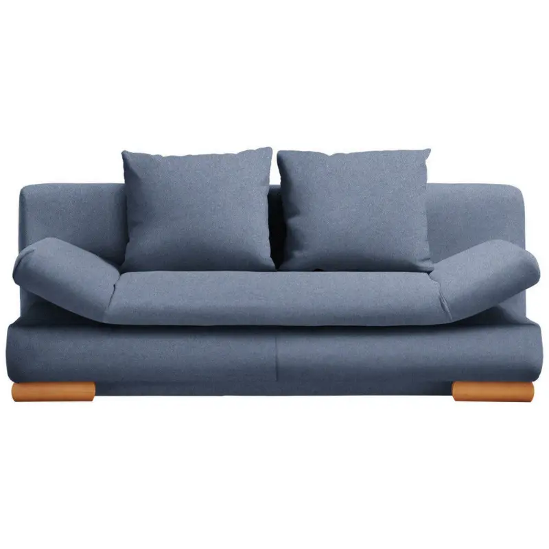 Schlafsofa in Webstoff Blau
