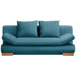 Schlafsofa in Webstoff Petrol