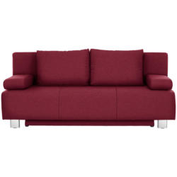 Schlafsofa in Webstoff Bordeaux