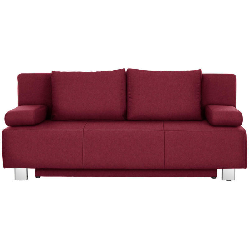 Schlafsofa in Webstoff Bordeaux