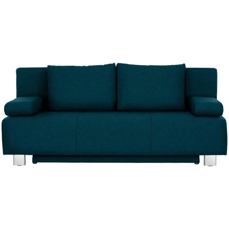 Schlafsofa in Webstoff Petrol