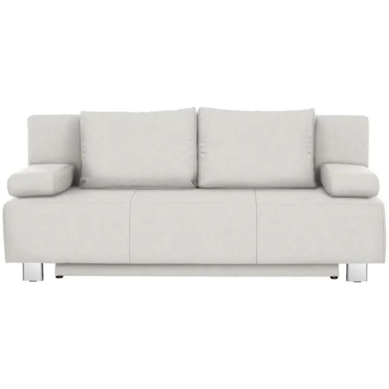 Schlafsofa in Webstoff Weiß