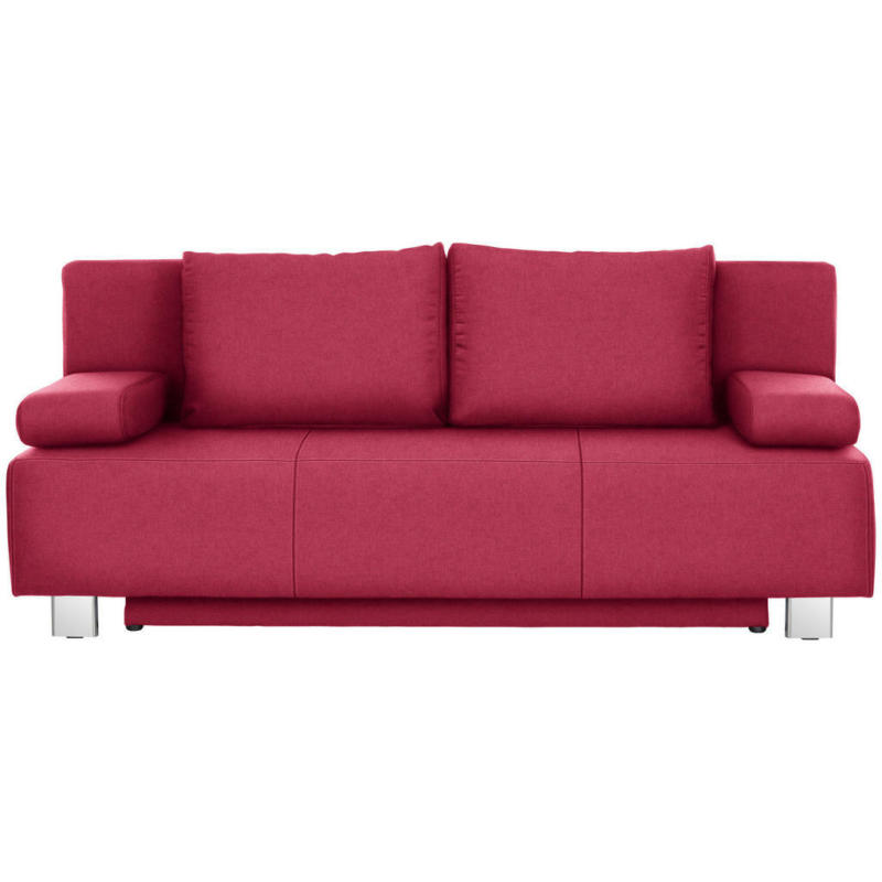 Schlafsofa in Webstoff Rot