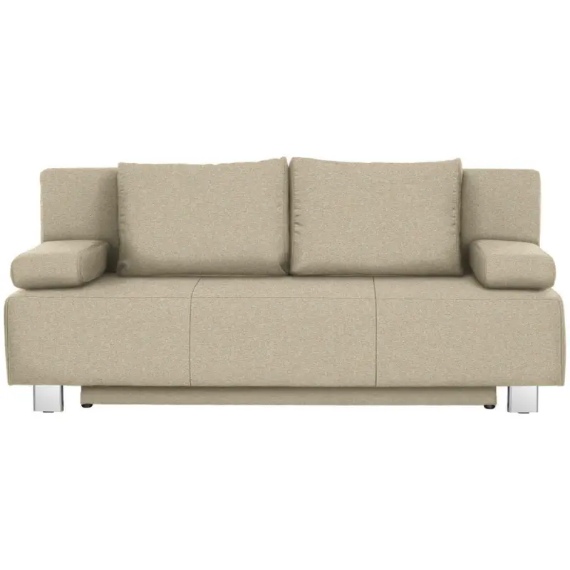 Schlafsofa in Webstoff Beige