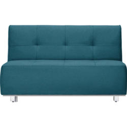 Schlafsofa in Webstoff Petrol