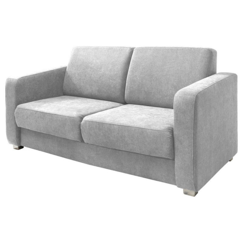 Schlafsofa in Mikrofaser Silberfarben