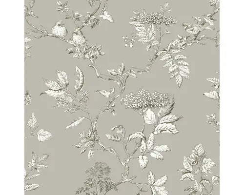 Vliestapete 113347 Laura Ashley Elderwood Grau