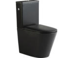 Hornbach Standtiefspülklosett Kombination Jungborn Floriel spülrandlose schwarz matt mit WC-Sitz