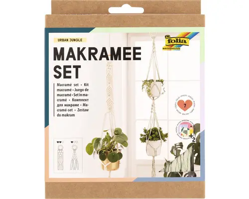 Makramee Set URBAN JUNGLE 7-tlg + Anleitung