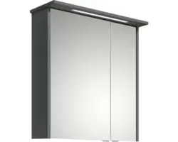 LED-Spiegelschrank Pelipal xpressline 3261 2-türig 66x16x72 cm grau