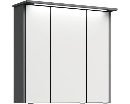 LED-Spiegelschrank Pelipal xpressline 3261 3-türig 75x16x72 cm grau