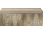 Hornbach Waschbeckenunterschrank Sanox Frozen 3D 43x120x45 cm mit Waschtischplatte grain oak