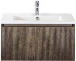 Waschbeckenunterschrank Sanox Frozen 3D Keramik 42x81x46 cm mit Keramikwaschbecken charleston