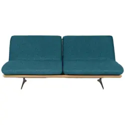 Schlafsofa in Webstoff Petrol