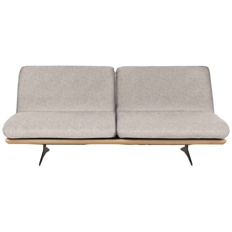 Schlafsofa in Webstoff Hellgrau, Beige