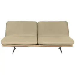 Schlafsofa in Echtleder Beige