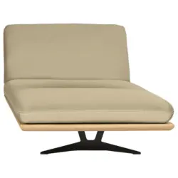 Ottomane in Echtleder Beige