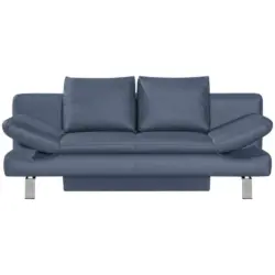 Schlafsofa in Webstoff Blau