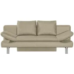 Schlafsofa in Webstoff Beige