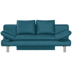 Schlafsofa in Webstoff Petrol