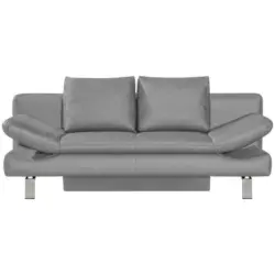 Schlafsofa in Webstoff Hellgrau
