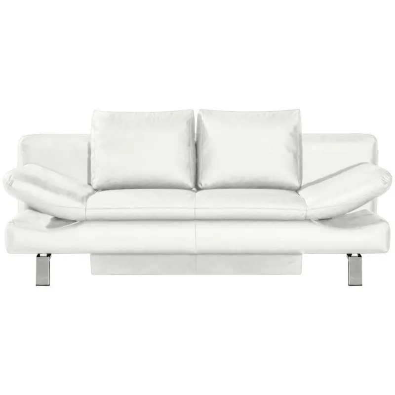 Schlafsofa in Echtleder Creme