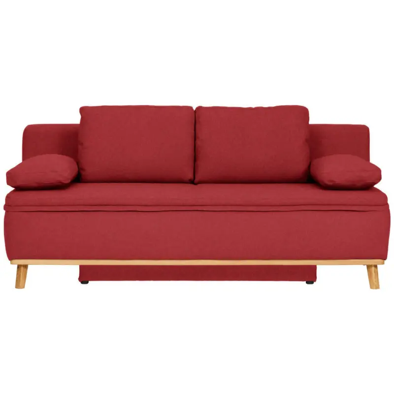 Schlafsofa in Webstoff Rot