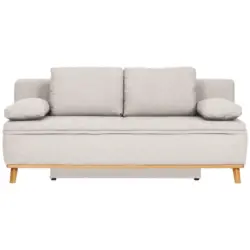 Schlafsofa in Webstoff Naturfarben