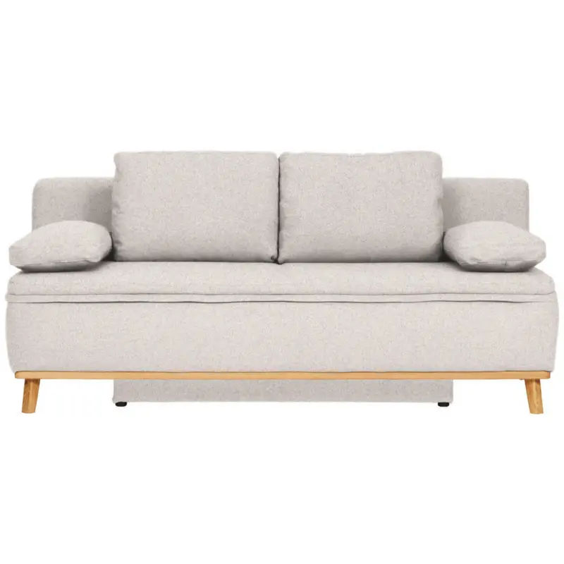 Schlafsofa in Webstoff Naturfarben