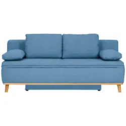 Schlafsofa in Webstoff Türkis