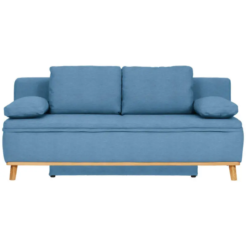 Schlafsofa in Webstoff Türkis