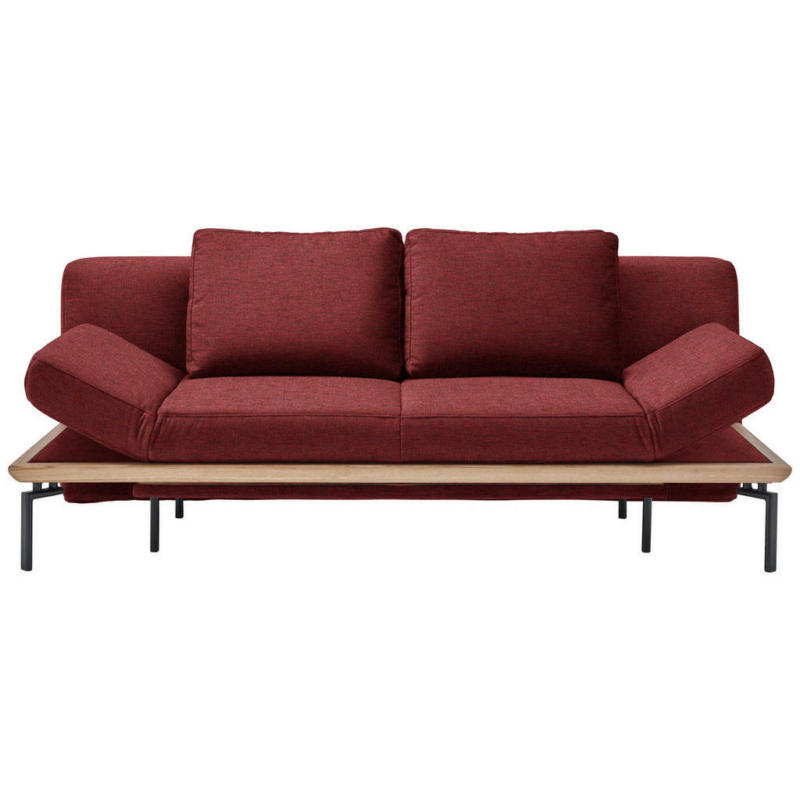 Schlafsofa in Webstoff Rot