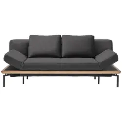 Schlafsofa in Webstoff Dunkelgrau