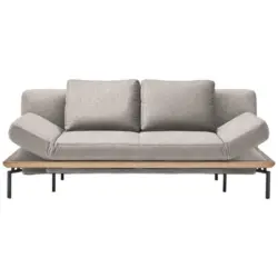 Schlafsofa in Webstoff Hellgrau