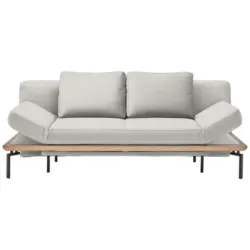 Schlafsofa in Webstoff Weiß