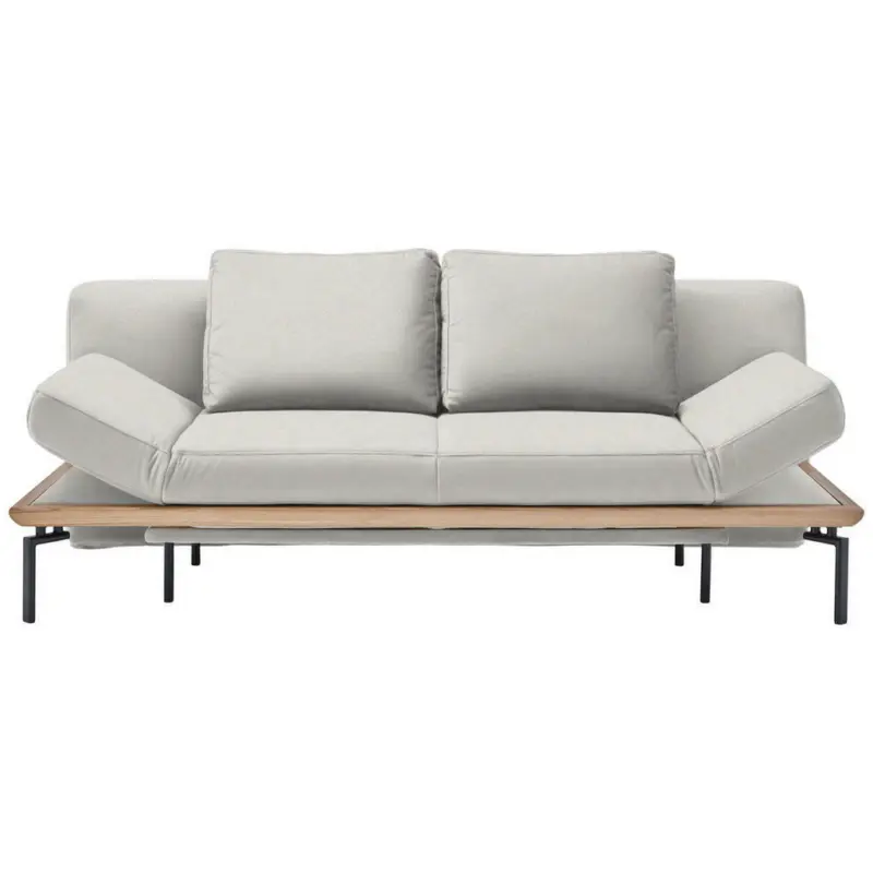 Schlafsofa in Webstoff Weiß
