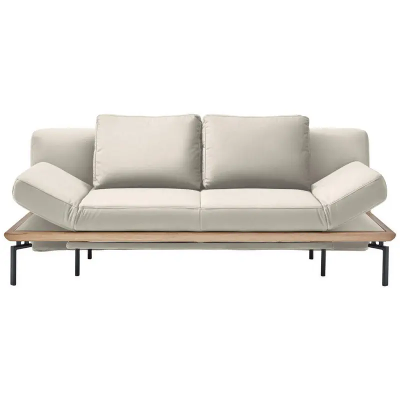 Schlafsofa in Webstoff Creme