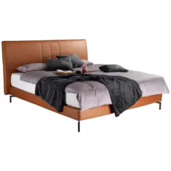 Boxspringbett 160/200 cm in Cognac